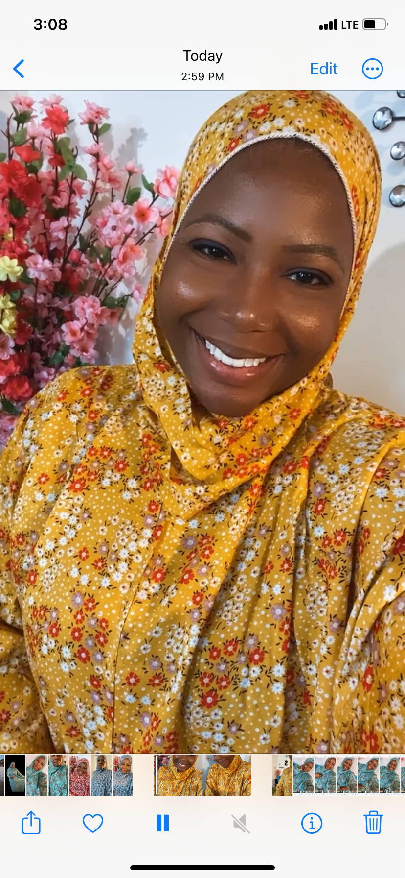 Floral prayer garment