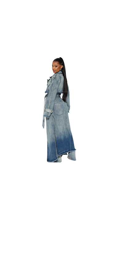 New York Days Denim Coat - Light Wash