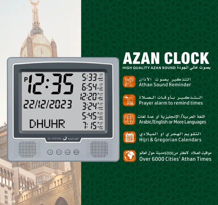 AL-FATIHA Azan Digital Clock