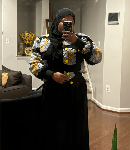 Floral button jacket