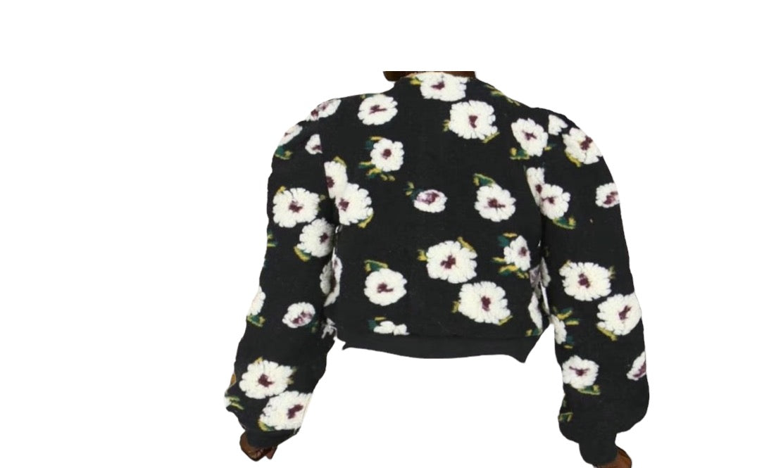 Floral button jacket