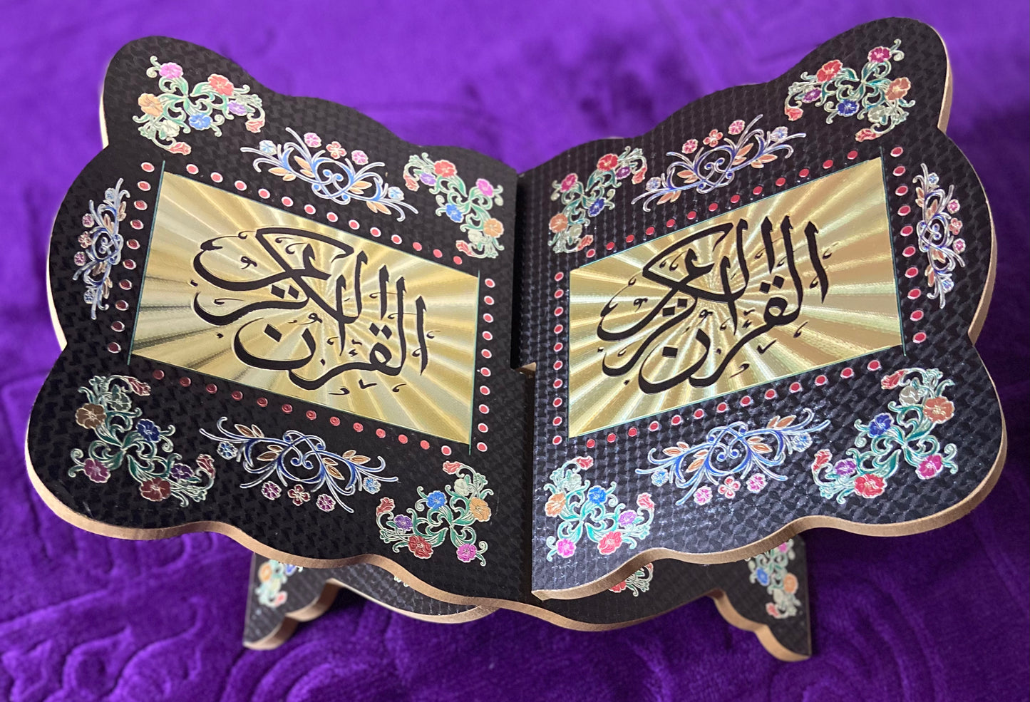 Black and Gold Qur’an Stand