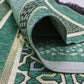 Embroidered Islamic Prayer Mat- Green