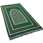 Embroidered Islamic Prayer Mat- Green