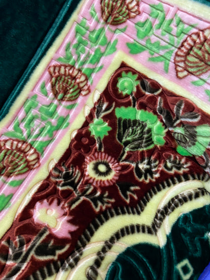 Luxury Green Velvet Prayer Rug