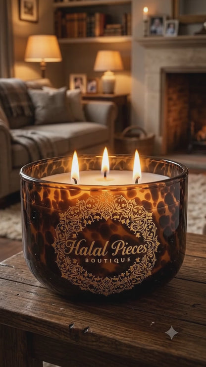 Leopard Print 3-Wick Candle